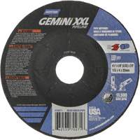 Gemini XXL Grinding & Cutting Wheel, 4-1/2" x 1/8", 7/8" Arbor, Type 27, Aluminum Oxide D. Morneault & Fils