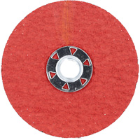 Disque de verrouillage en fibres avec fixation Speed-Change, 4-1/2" dia., Grain 24, C&eacute;ramique d'alumine D. Morneault & Fils