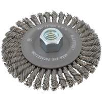ALLSTEEL Wheel Wire Brush, 6" Dia., 0.02" Fill, 5/8"-11 Arbor D. Morneault & Fils