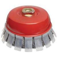 Brosse-boisseau &agrave; fils nou&eacute;s avec protecteur, 2-3/4" dia. x 5/8"-11 arbre D. Morneault & Fils