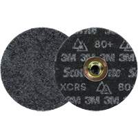 Meule &agrave; changement rapide Scotch-Brite &agrave; usage intensif pour le conditionnement de surface de pr&eacute;cision, HD- DN, 5" dia., Grain 80+, C&eacute;ramique D. Morneault & Fils