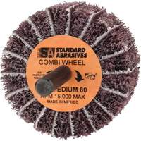 Standard Abrasives Buff and Blend Combi-Wheel 898001, 2" Dia. x 1" W, 1/4" Arbor, Aluminum Oxide D. Morneault & Fils
