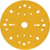 Hookit Gold Abrasive Disc, 6" Dia., 120 Grit, Aluminum Oxide, C-Weight D. Morneault & Fils