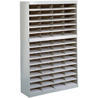 Casiers pour documentation &agrave; service intensif, Stationnaire, 60 fentes, Acier, 37-1/2" la x 12-3/4" p x 60" h D. Morneault & Fils