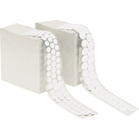 Attache en rondelle, Crochet, 1/2" dia., Adh&eacute;sif, Blanc D. Morneault & Fils