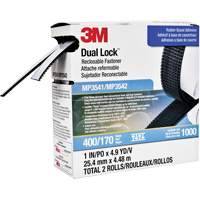 Dual Lock Reclosable Fastener, Self-Mating, 4.9 yds x 1", Adhesive, Black D. Morneault & Fils