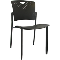 Chaises empilables MaxX StaxX, Polypropyl&egrave;ne, Hauteur 17-1/4", Capacit&eacute; 275 lb, Noir D. Morneault & Fils