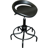 Tabouret surdimensionn&eacute; de s&eacute;rie 6000, Stationnaire, Ajustable, , Polyur&eacute;thane Si&egrave;ge, Noir D. Morneault & Fils