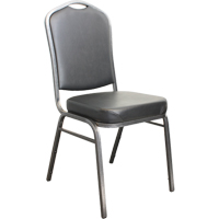 Stacking Chairs, Vinyl, 37" High, 275 lbs. Capacity, Black D. Morneault & Fils