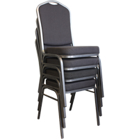 Stacking Chairs, Fabric, 37" High, 275 lbs. Capacity, Black D. Morneault & Fils