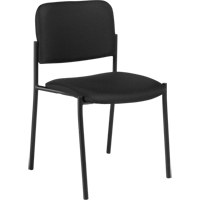 Chaises sans accoudoirs empilables, Tissu, Hauteur 32", Capacit&eacute; 300 lb, Noir D. Morneault & Fils