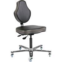 Vega Multi-Tilt Ergonomic Chair, Mobile, Adjustable, Vinyl Seat, Black/Grey D. Morneault & Fils