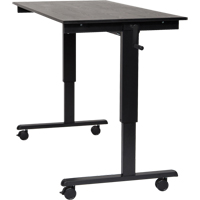 Bureau ajustable pour travail assis et debout, , 48-1/2" h x 59" la x 29-1/2" p, Noir D. Morneault & Fils