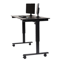 Bureau ajustable pour travail debout, , 45-1/4" h x 29-1/2" p, Noir D. Morneault & Fils