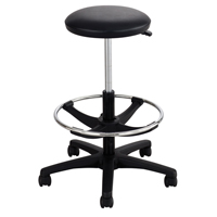Tabouret &agrave; hauteur ajustable, &agrave; dessin, Ajustable, 22" - 32", Vinyle Si&egrave;ge, Noir D. Morneault & Fils