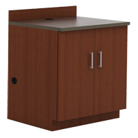 Modular Base Cabinet, Melamine, 2 Shelves, 39" H x 36" W x 25" D, Mahogany D. Morneault & Fils