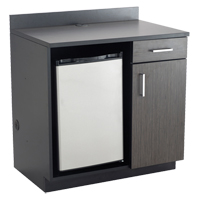 Modular Cabinet, Melamine, 39" H x 36" W x 25" D, Asian Night/Black D. Morneault & Fils