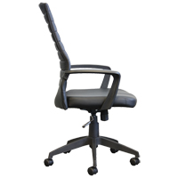 Activ A-128 Office Chair, Polyurethane, Black, 275 lbs. Capacity D. Morneault & Fils