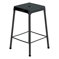 Tabouret en acier pour comptoir Safco, Stationnaire, Fixe, 25", Acier Si&egrave;ge, Noir D. Morneault & Fils