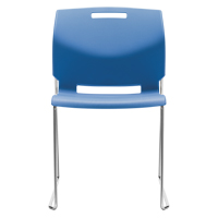 Chaise, Plastique, Hauteur 32-1/2", Capacit&eacute; 300 lb, Bleu D. Morneault & Fils