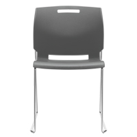 Chaise, Plastique, Hauteur 32-1/2", Capacit&eacute; 300 lb, Gris D. Morneault & Fils