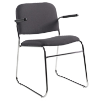 Chaise, Tissu, Hauteur 30", Capacit&eacute; 200 lb, Noir D. Morneault & Fils