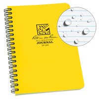 Carnet de notes de poche &agrave; spirale lat&eacute;rale, Couverture souple, Jaune, 64 Pages, 4-5/8" , 7"  D. Morneault & Fils