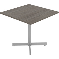 Tables de caf&eacute;t&eacute;ria, 36" lo x 36" la x 29-1/2" h, Dessus de 1", Stratifi&eacute;, Gris/Blanc D. Morneault & Fils
