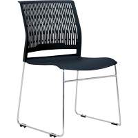 Activ Series Stacking Chairs, Polypropylene, 32-3/8" High, 275 lbs. Capacity, Black D. Morneault & Fils