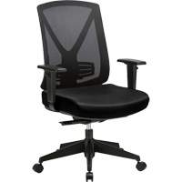 Activ Series Premium Synchro-Tilt Adjustable Chair, Fabric/Mesh, Black, 275 lbs. Capacity D. Morneault & Fils