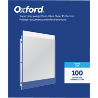 Oxford&reg; Heavyweight Non-Glare Sheet Protectors D. Morneault & Fils