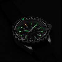 Large Diver's Automatic Watch, Digital, Battery Operated, 41 mm, Black D. Morneault & Fils