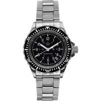 Grey Maple Large Diver's Automatic Watch with Stainless Steel Bracelet, Digital, Battery Operated, 41 mm, Silver D. Morneault & Fils