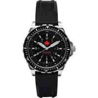 Red Maple Jumbo Diver's Quartz Watch, Digital, Battery Operated, 46 mm, Black D. Morneault & Fils