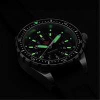 Red Maple Jumbo Diver's Quartz Watch, Digital, Battery Operated, 46 mm, Black D. Morneault & Fils