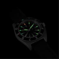 Steel Navigator Watch on 3-Piece Rubber Strap Kit, Digital, Battery Operated, 41 mm, Black D. Morneault & Fils