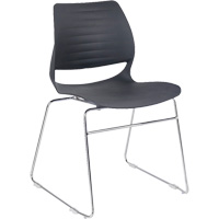 Stacking Chairs, Polypropylene, 32" High, 250 lbs. Capacity, Black D. Morneault & Fils