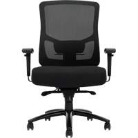 Raven 400 High-Back Heavy-Duty Synchro-Tilter, Mesh, Black, 400 lbs. Capacity D. Morneault & Fils