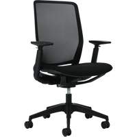 Kody High-Back Synchro-Tilter Chair, Mesh, Black, 300 lbs. Capacity D. Morneault & Fils