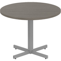 Table ronde &agrave; hauteur r&eacute;glable Newland, 36" lo x 36" la x 29" h, Dessus de 1", Stratifi&eacute;, Brun D. Morneault & Fils