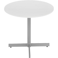 Table ronde &agrave; hauteur r&eacute;glable Newland, 36" lo x 36" la x 29" h, Dessus de 1", Stratifi&eacute;/Polypropyl&egrave;ne, Blanc D. Morneault & Fils