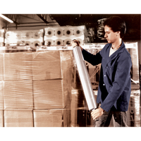 Hand Stretch Wrap, 80 Gauge (20.3 micrometers), 30" x 1000', Clear D. Morneault & Fils
