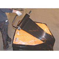 Stretch Wrap, 80 Gauge (20.3 micrometers), 18" x 1000', Opaque Black D. Morneault & Fils