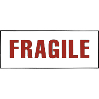 &eacute;tiquettes pour traitement sp&eacute;cial Fragile, 6" lo x 2" la, Rouge/blanc D. Morneault & Fils