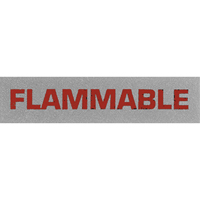 &eacute;tiquettes pour traitement sp&eacute;cial Flammable, 5" lo x 2" la, Noir/rouge D. Morneault & Fils