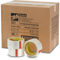 Rubans d'emballage Scotch 371, Adh&eacute;sif Thermofusible, 2 mils, 48 mm (1-22/25") x 100 m (328') D. Morneault & Fils