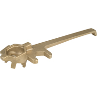 Deluxe Plug Wrenche, 1-1/4" Opening, 9" Handle, Non-sparking brass alloy D. Morneault & Fils