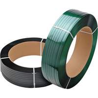 Feuillard vert, Polyester, 5/8" la x 3800' lo, Vert, Calibre Manuel D. Morneault & Fils