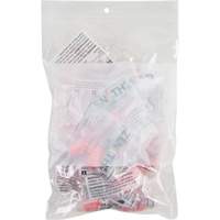 White Block Poly Bags, Reclosable, 9" x 6", 2 mils D. Morneault & Fils