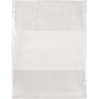 Sacs en poly avec espace inscriptible blanc, Refermable, 15" x 12", 2 mils D. Morneault & Fils
